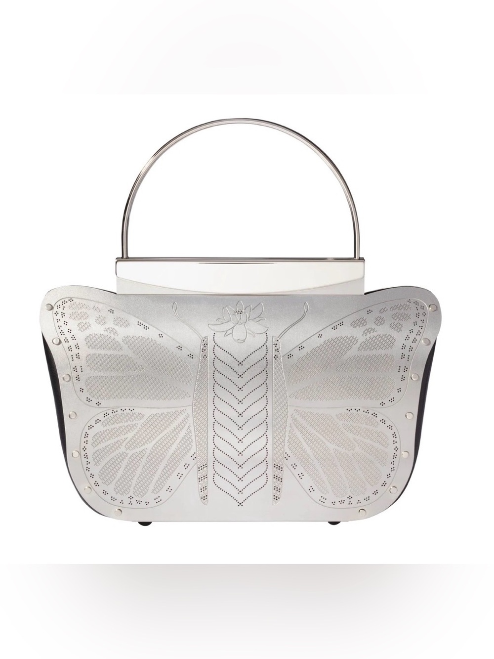 Wendy Stevens Silver, Artsy Monarch Butterfly Metal Purse